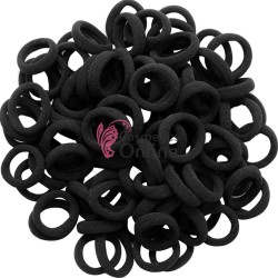 Elastice pentru codite Cod EL035BB, set 70 bucati Negre